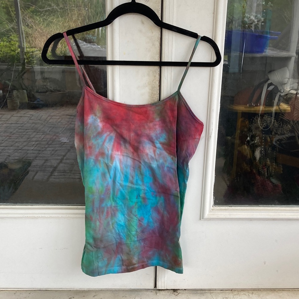Women's Tie-Dye Spaghetti Strap Camisole - Multicolor - Picture 5 of 5